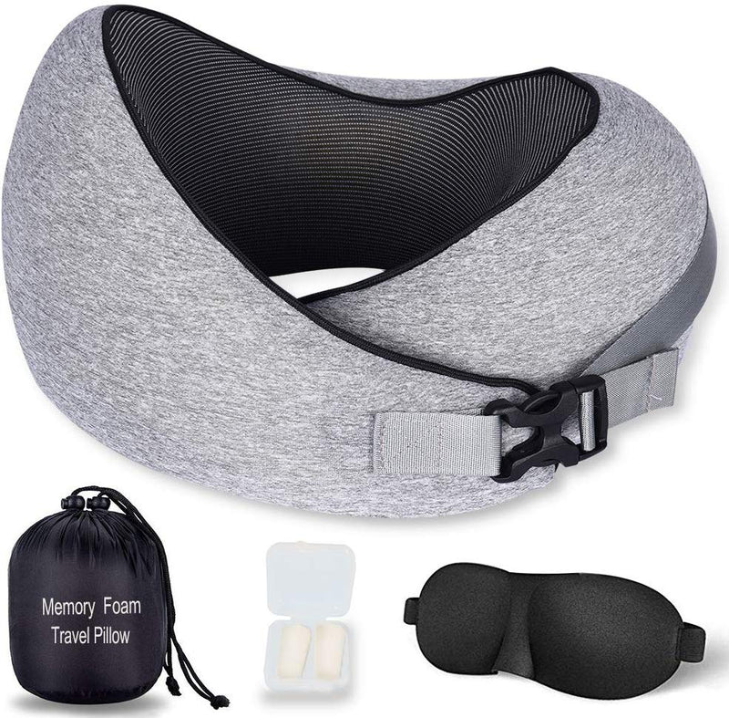 Memory Foam Travel Pillow Via Amazon