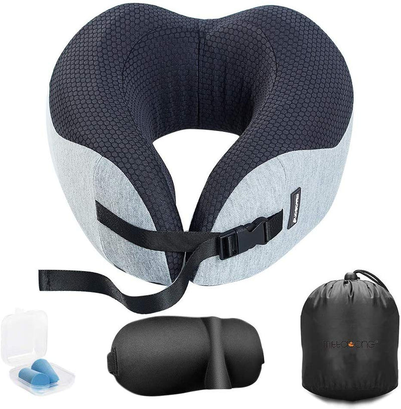 Memory Foam Travel Pillow Via Amazon