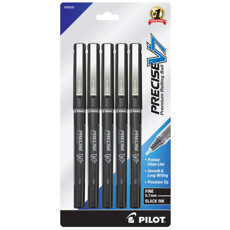 PILOT Precise V7 Stick Liquid Ink Rolling Ball Stick Pens, 5-Pack Via Amazon