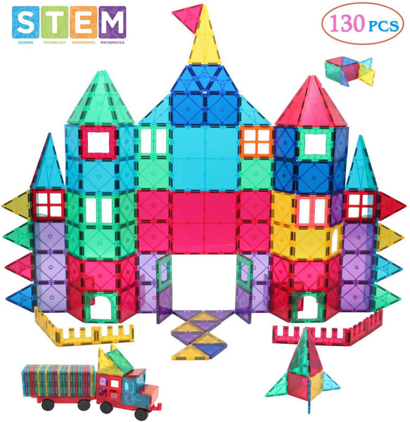 130-Pieces Manve Magnetic Building Blocks Tiles Toy Via Amazon