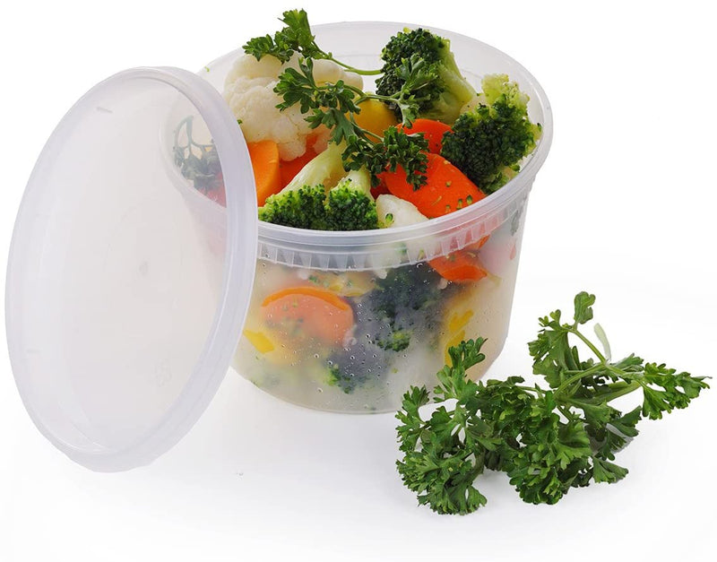 40 Pack 16oz Plastic Food Storage Containers with Airtight Lids Via Amazon