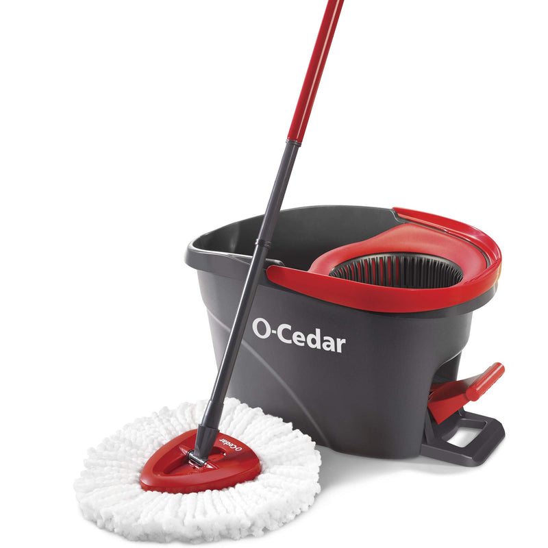O-Cedar EasyWring Microfiber Spin Mop, Bucket Floor Cleaning System Via Amazon