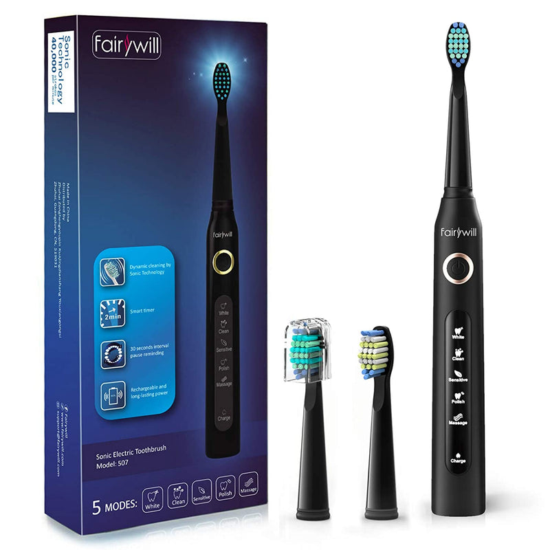 2 Fairywill Electric Toothbrushes Via Amazon