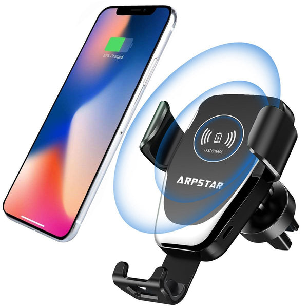 Wireless Car Charger with Car Mount Phone Holder Fast Charging Via Amazon