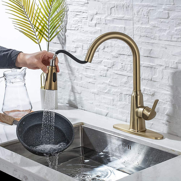 Kitchen Faucet with Pull Down Sprayer Via Amazon