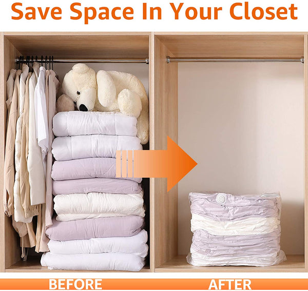 6-Pack Vacuum Storage Space Saver Bags Via Amazon