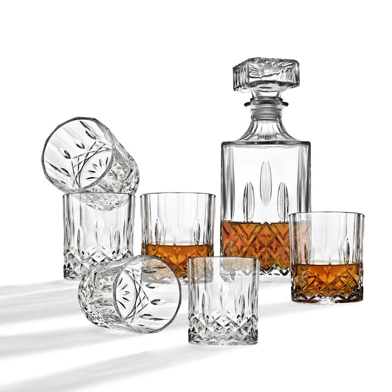 Whisky Decanter And 6 Cocktail Glasses - 7 Piece Set Via Amazon