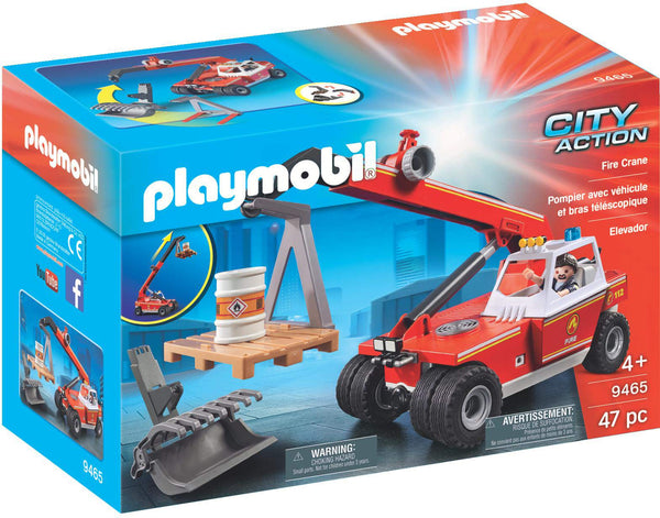 PLAYMOBIL Fire Crane Via Amazon