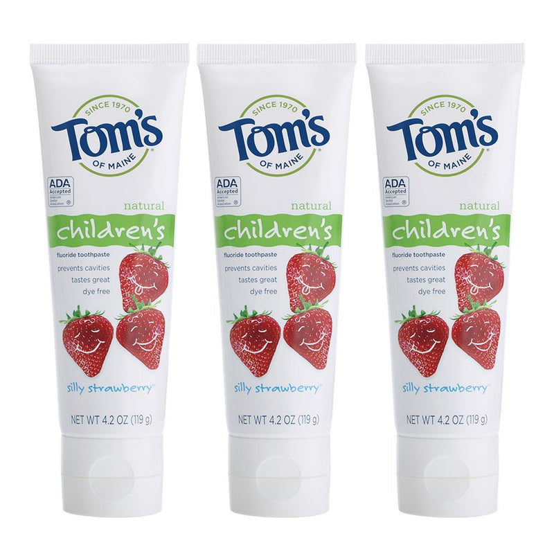 Tom's Kosher Anticavity Fluoride Kids Toothpaste, Natural Toothpaste, Silly Strawberry, (Pack of 3) Via Amazon