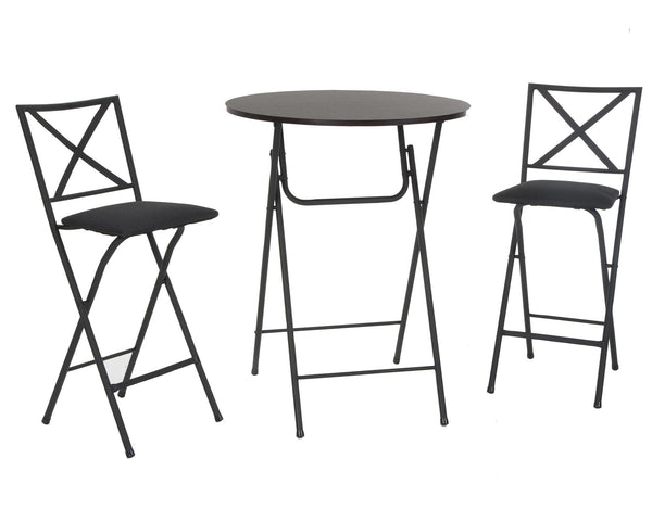 3 Piece Counter Height Bistro Set, Wood Grain Table, 2 Stools Via Amazon