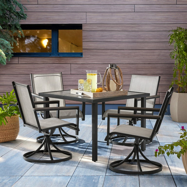 5 Piece Sling Swivel Dining Set Via Walmart