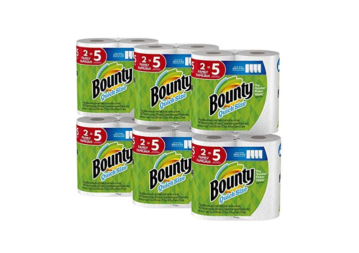 12 Count Family Rolls Bounty Quick-Size Paper Towels Via Amazon ONLY $25.92 Shipped! (Reg $30.44)