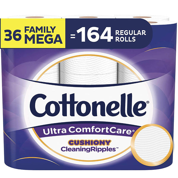 Targeted: 36-Count Family Mega Rolls Cottonelle Ultra ComfortCare Toilet Paper Via Amazon