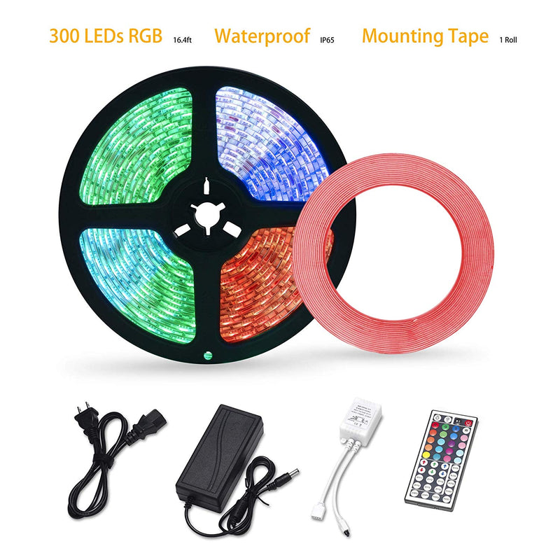 LED Strip Lights Waterproof,16.4ft 300leds Via Amazon