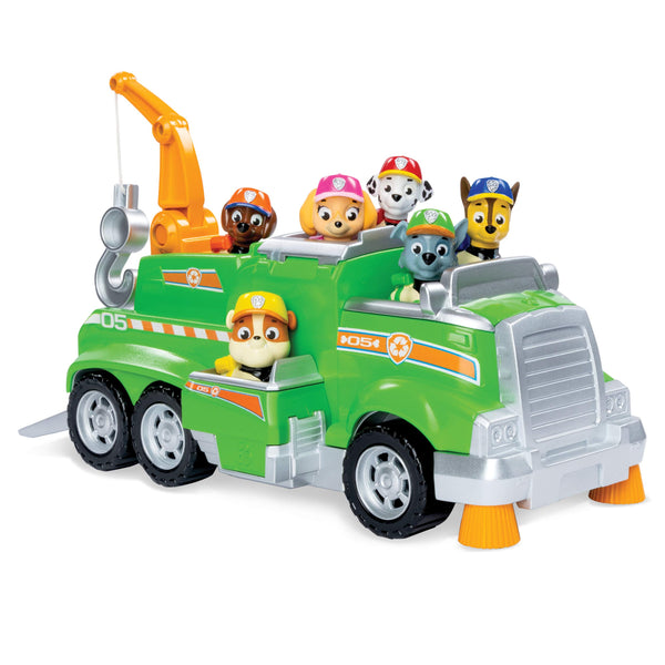 Paw Patrol, Rocky's Total Team Rescue Recycling Truck with 6 Pups, Via Amazon