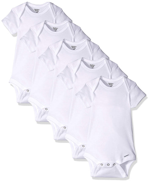 GERBER Baby 5-Pack or 15 Multi Size Organic Short Sleeve Onesies Bodysuits,  5 Pack, Via Amazon