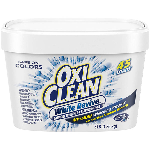 3-Pack OxiClean White Revive Laundry Whitener + Stain Remover, 3 lbs. Via Amazon