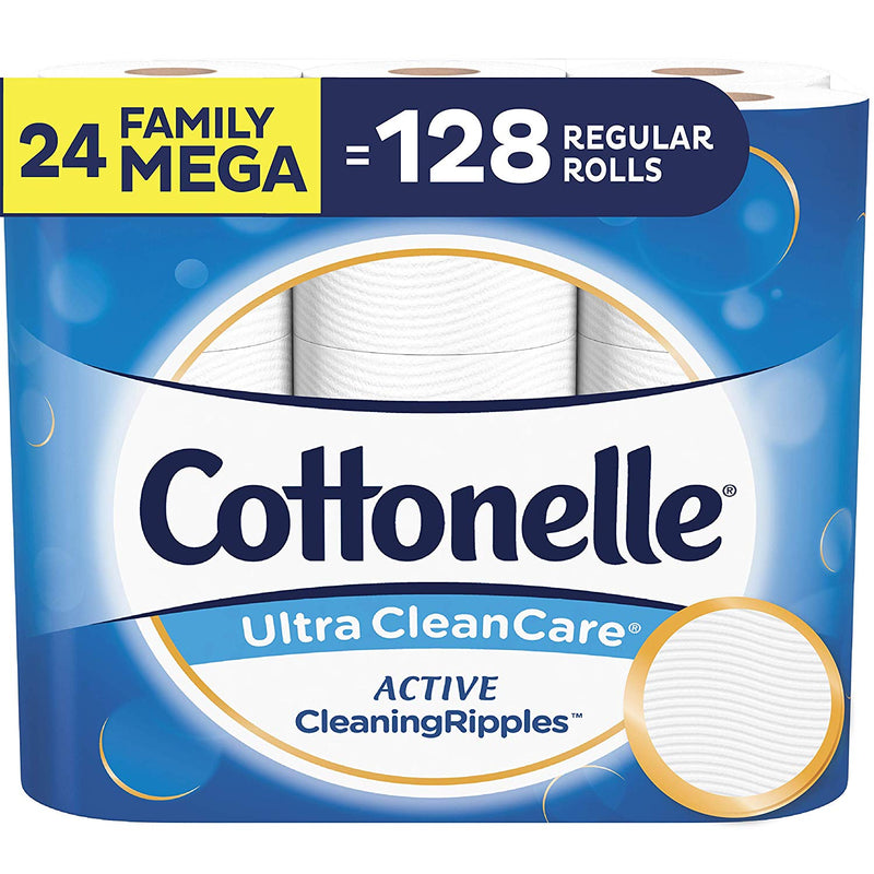 Cottonelle Ultra CleanCare Toilet Paper 24 Family Mega Rolls Via Amazon