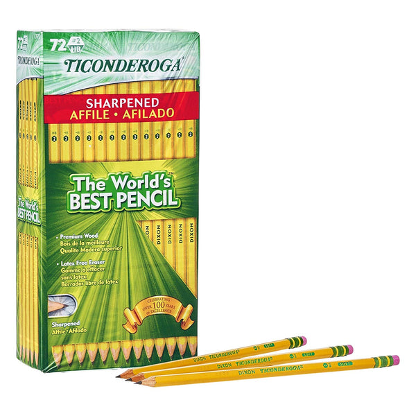 Ticonderoga Pre-Sharpened #2 Pencil 72-Pack Via Amazon