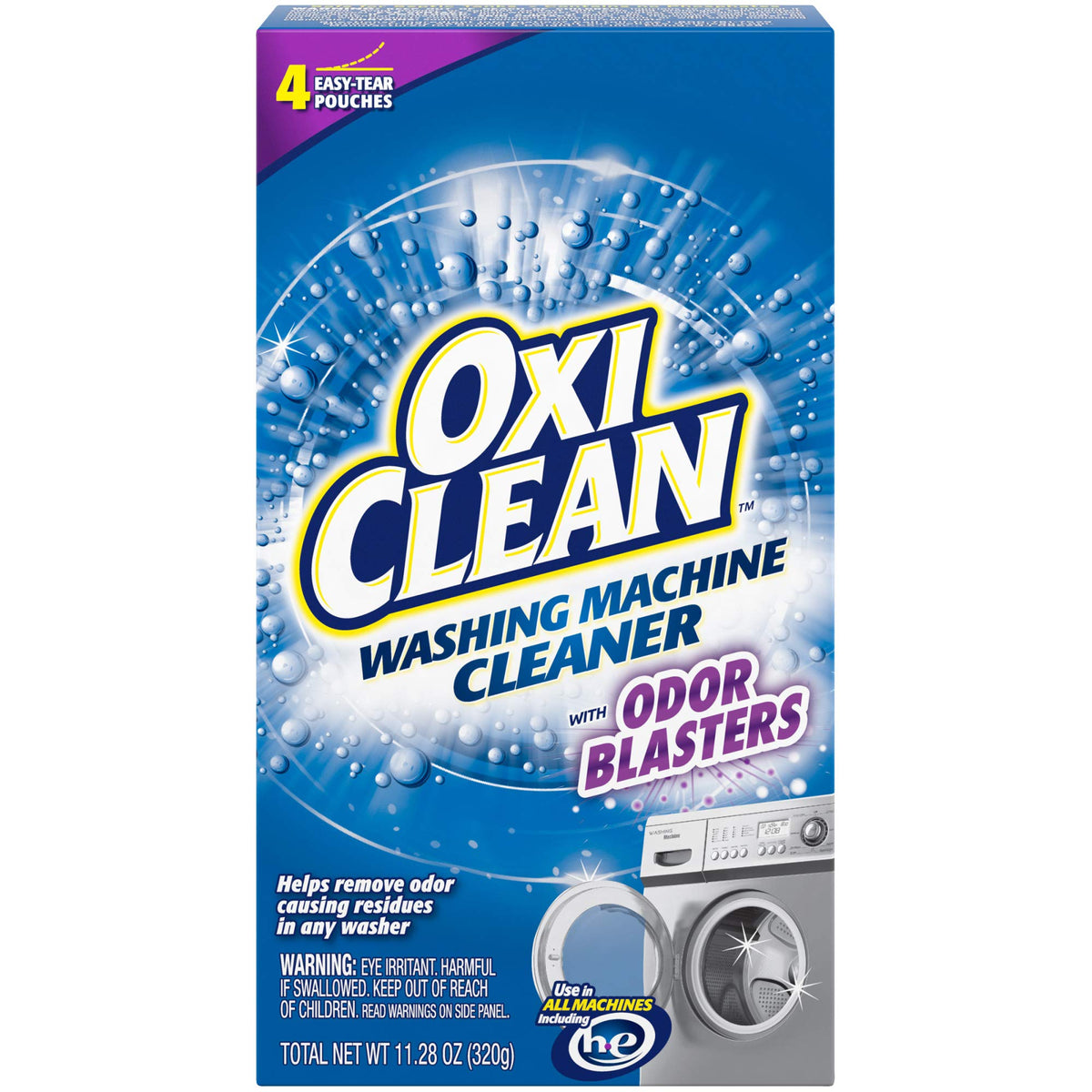 OxiClean Washing Machine Cleaner with Odor Blasters, 4 Count Via Amazo