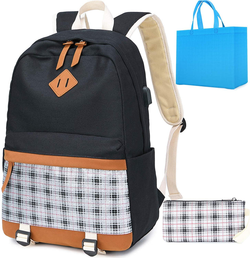 Fashion Canvas College Backpack Via Amazon