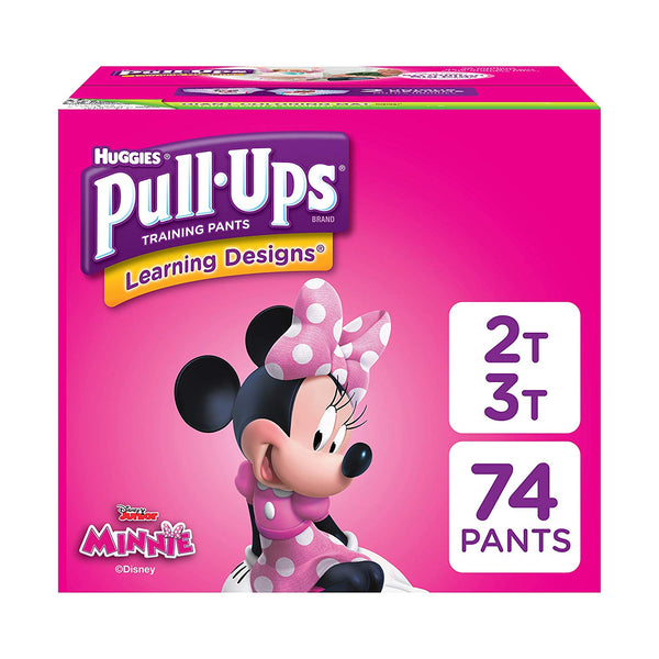 Pull-Ups Learning Designs for Girls Potty Training Pants, 2 Boxes x 74 Ct. Via Amazon