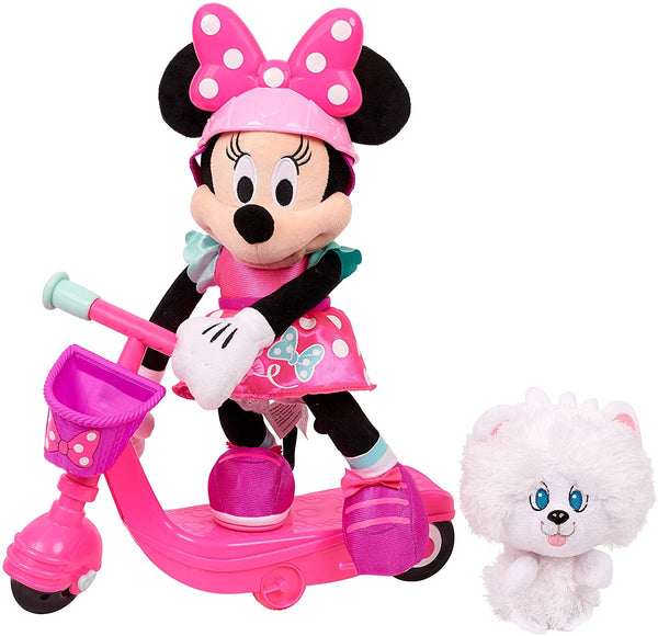 Minnie Helper Scooter 13" Feature Plush Via Amazon