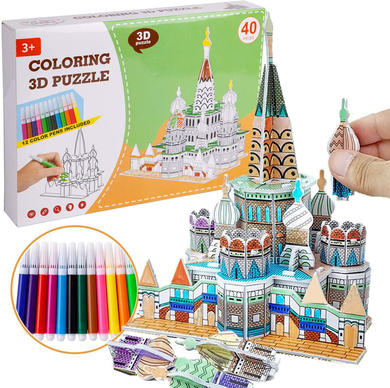 All-in-One Kids Craft Painting Kit-Build Your Own Castle Via Amazon