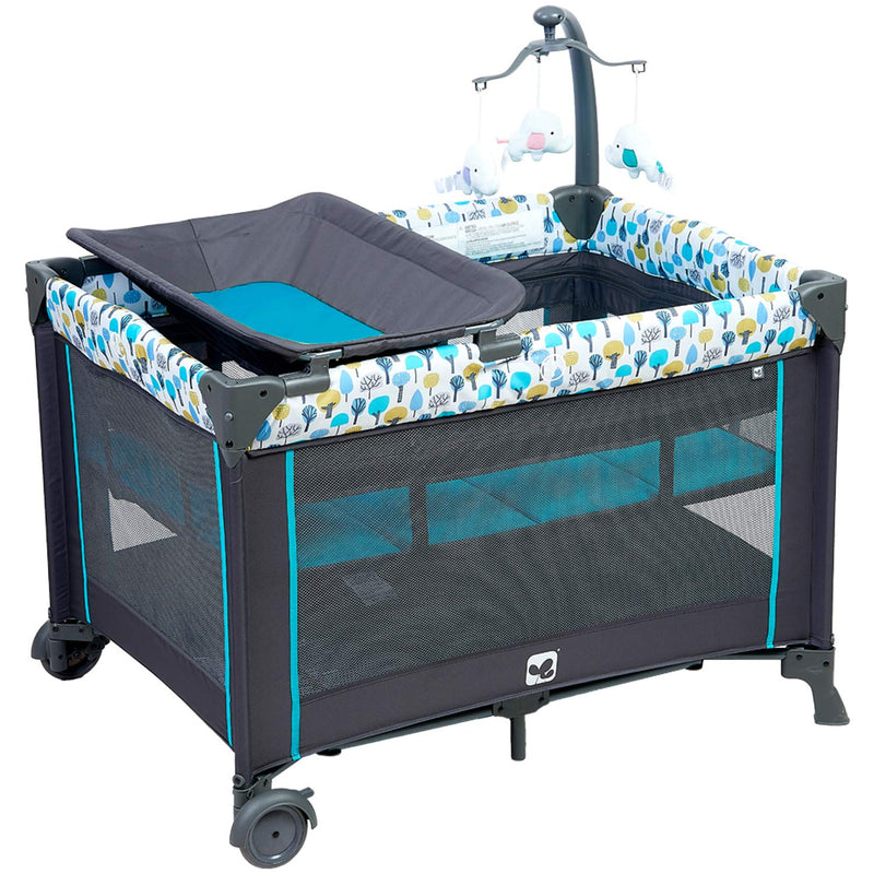 Portable Playard,Sturdy Play Yard with Comfortable Mattress and Changing Station Via Amazon