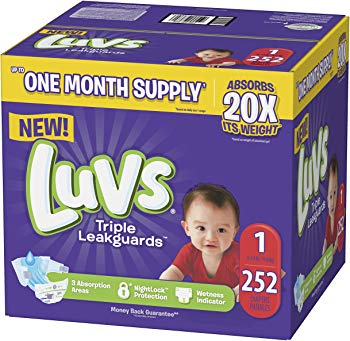 Targeted: Luvs Ultra Leakguards Disposable Baby Diapers (Sizes 1 to 6) Via Amazon from ONLY $13.01