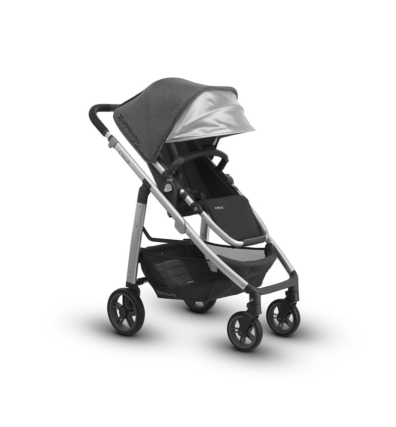 2018 UPPAbaby Cruz Stroller - (Charcoal Melange/Silver/Black Leather) Via Amazon