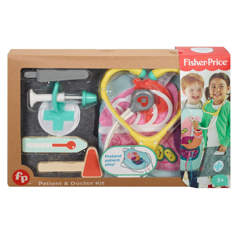 Fisher-Price Patient and Doctor Kit - 9-Piece Medical Pretend Play Gift Set Via Amazon