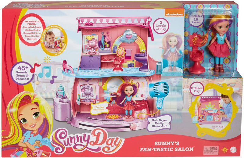 Fisher-Price Nickelodeon Sunny Day, Sunny's Fan-tastic Salon 18 pcs + 45 Sounds & Songs Via Amazon