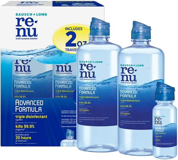 2 Renu Multi-Purpose Solution, Includes Travel Size Bottle Via Amazon