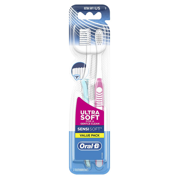 2 Count Oral-B Sensi-Soft Toothbrushes, Ultra Soft Via Amazon