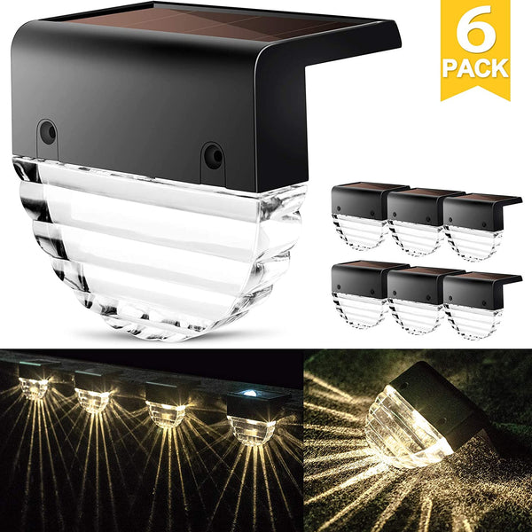 6 Pack Solar Deck Lights Via Amazon