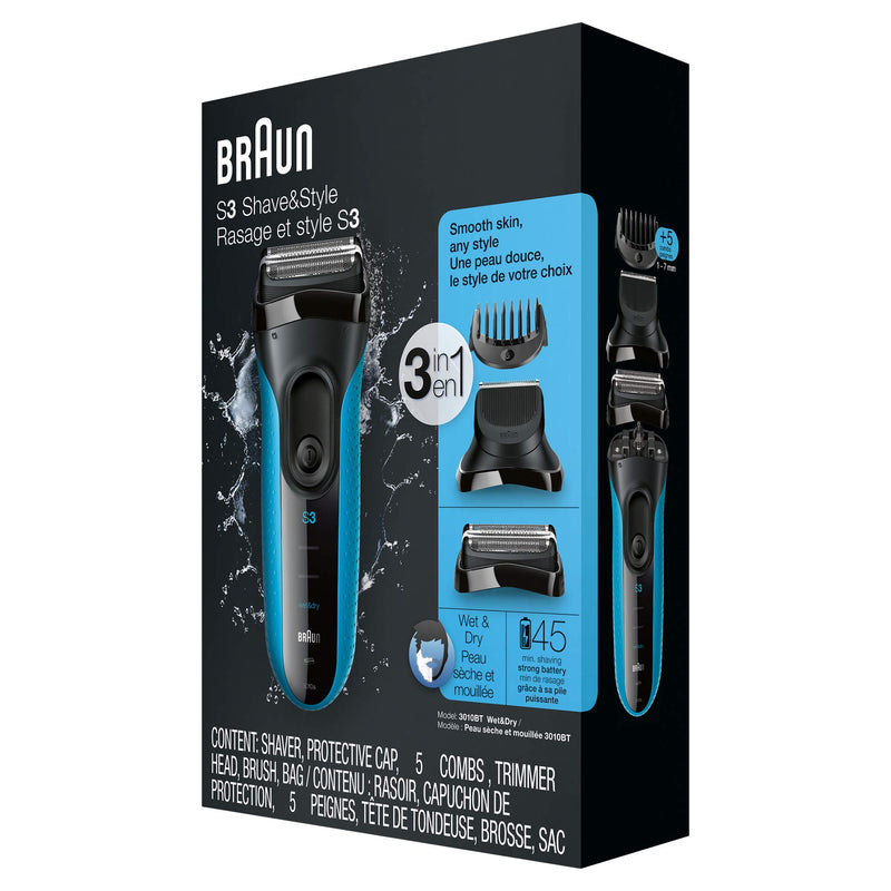 Braun Series 3-in-1 Electric Razor for Men, Rechargeable Via Amazon