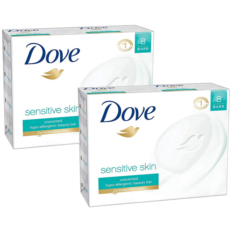 16 Bars Dove Beauty Bar Sensitive Skin Via Amazon