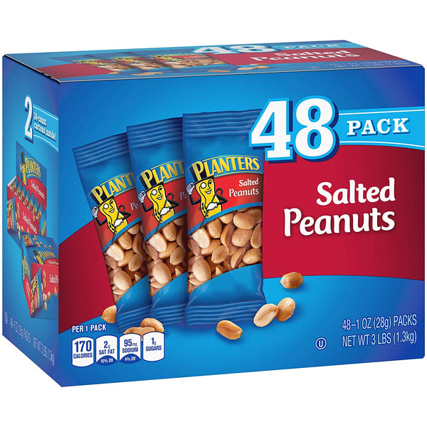 Pack of 48 Planters Salted Peanuts Via Amazon