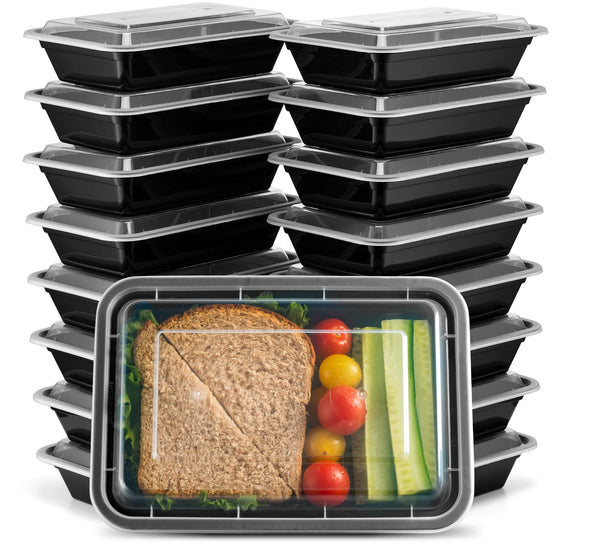 Ez Prepa [20 Pack] 28oz Single Compartment Meal Prep Containers with Lids - Via Amazon