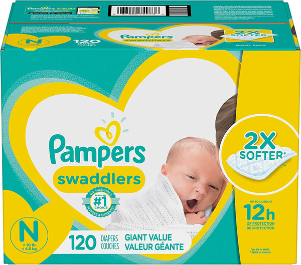 Diapers Newborn / Size 0 (< 10 lb), 120 Count - Pampers Via Amazon