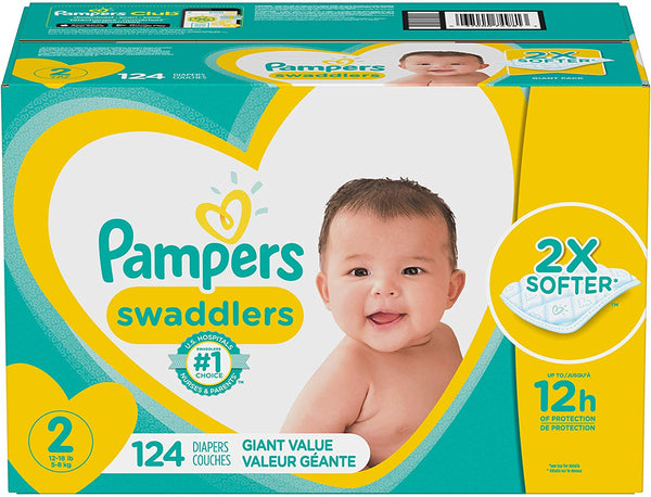 Pampers Diapers Size 2, 124 Count Via Amazon