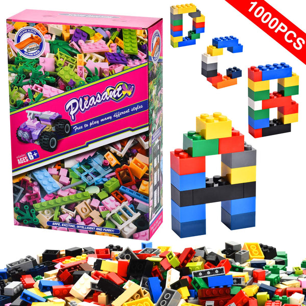 Building Bricks 1000 Pieces Set,Bulk Blocks Toy, Via Amazon