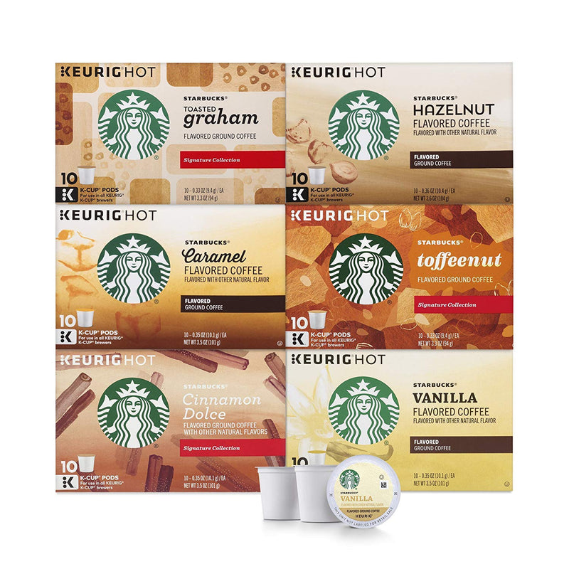 Starbucks Flavored Coffee K-Cup Variety Pack, 60 Count Via Amazon