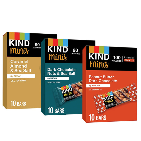 3 Packs of 10 KIND Bar Minis, Variety Pack (OU-D) Via Amazon