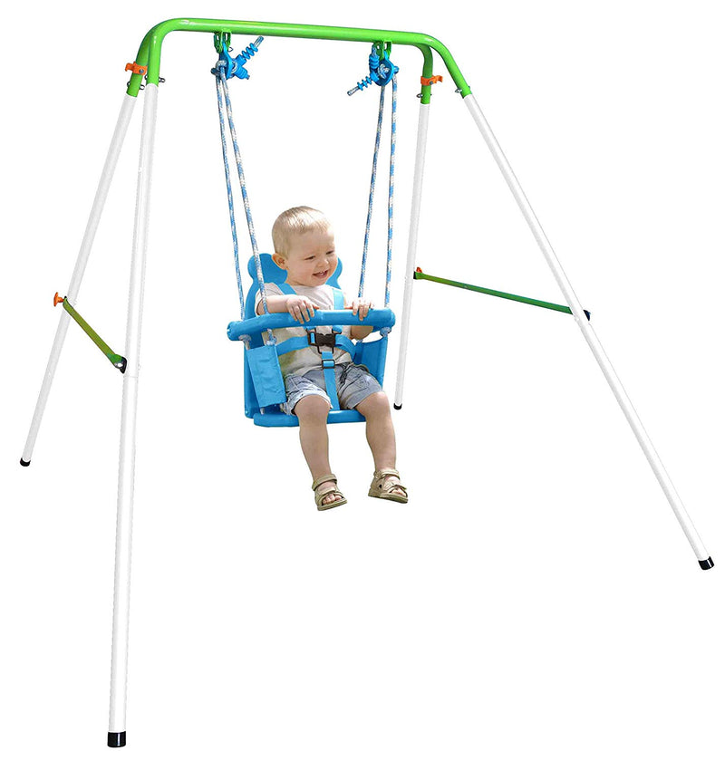 Baby Indoor/Outdoor Swing Set with Safety Harness Via Amazon