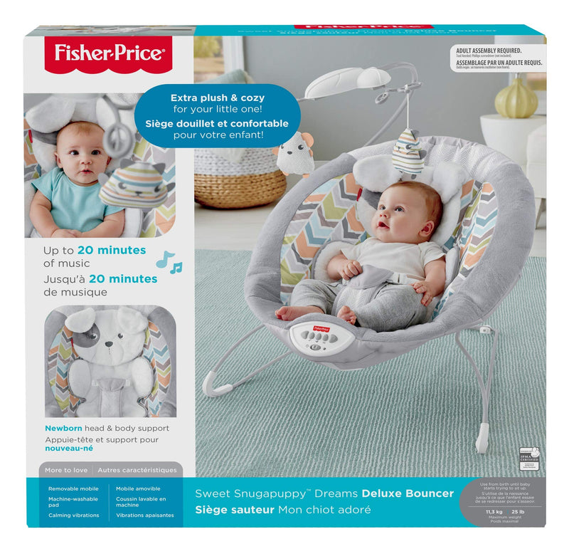 Fisher-Price Deluxe Bouncer: Sweet Dreams Snugapuppy Via Amazon