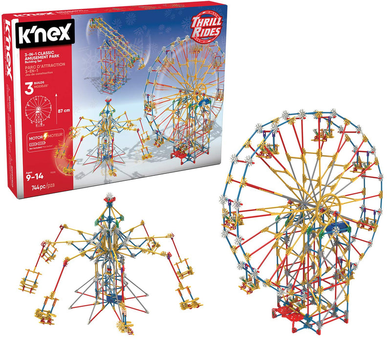 K'NEX Thrill Rides - 3-in-1 Classic Amusement Park Building Set Via Amazon