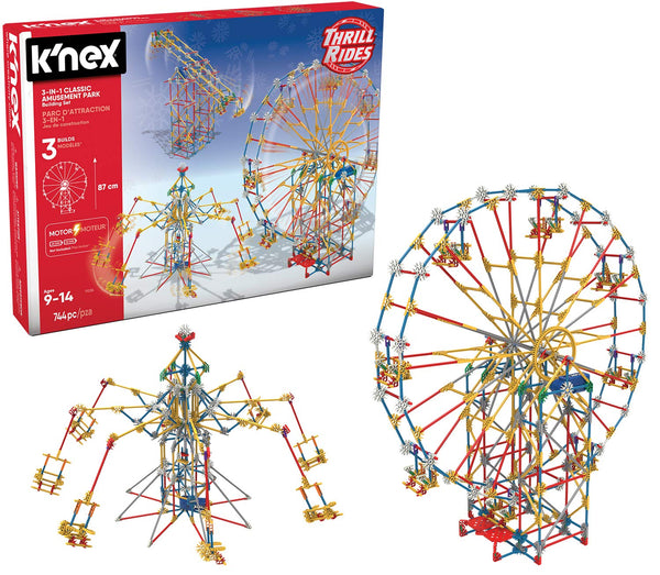 K'NEX Thrill Rides - 3-in-1 Classic Amusement Park Building Set Via Amazon