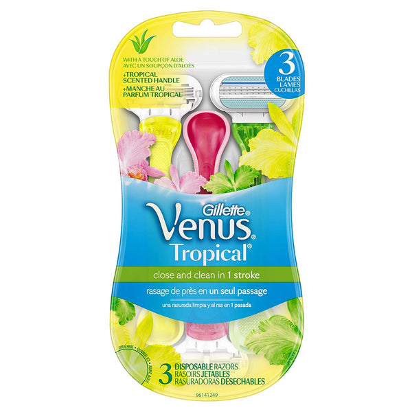 3 Pack Gillette Venus Tropical Disposable Women’s Razors Via Amazon